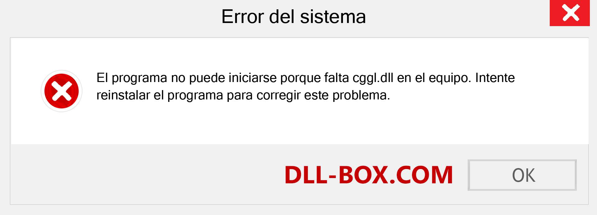 ¿Falta el archivo cggl.dll ?. Descargar para Windows 7, 8, 10 - Corregir cggl dll Missing Error en Windows, fotos, imágenes