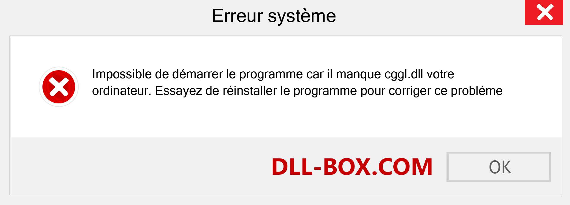 Le fichier cggl.dll est manquant ?. Télécharger pour Windows 7, 8, 10 - Correction de l'erreur manquante cggl dll sur Windows, photos, images