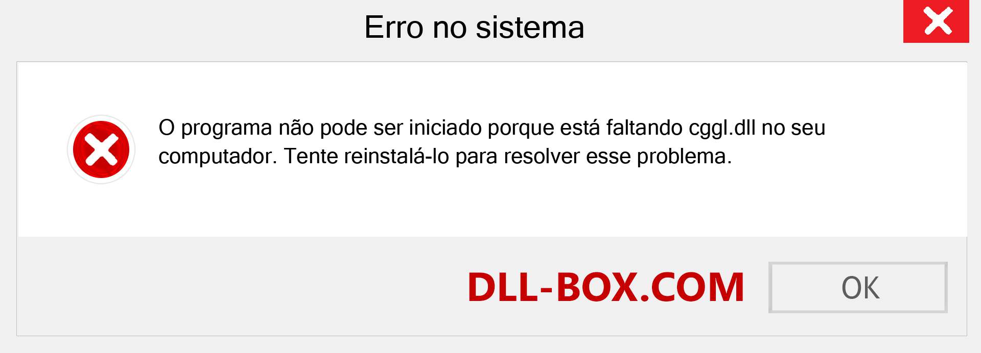 Arquivo cggl.dll ausente ?. Download para Windows 7, 8, 10 - Correção de erro ausente cggl dll no Windows, fotos, imagens